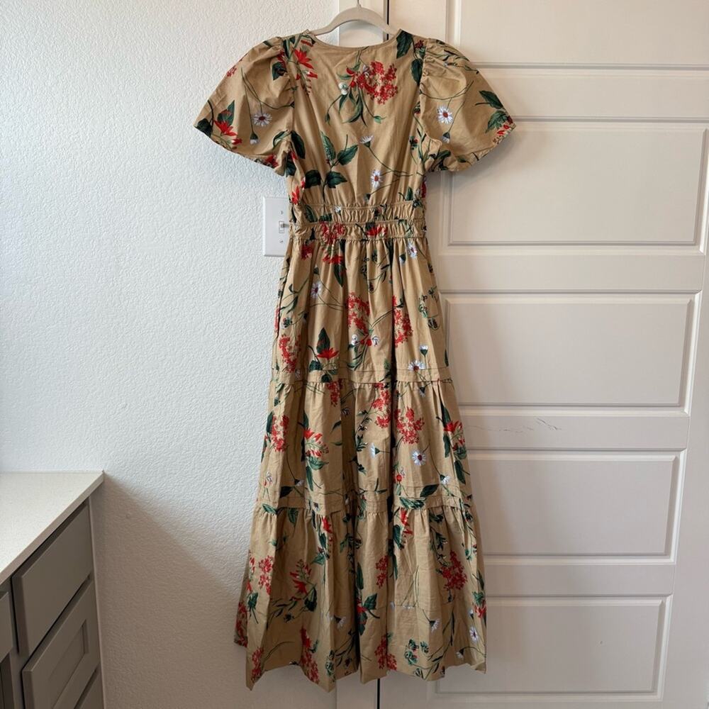 Anthro Somerset Khaki Floral Dress - Picture 5 of 7